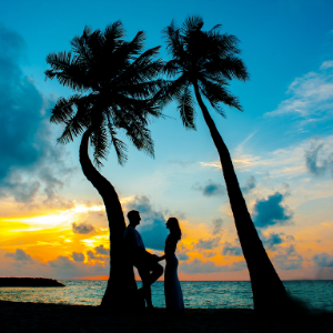 A couple on a beach in Marsa Alam Egypt