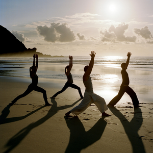 Yoga on a beach in Hurghada Egypt