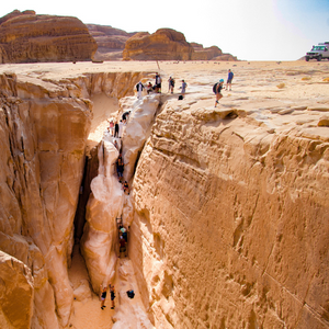 Climbing the cliffs in Sinai Egypt